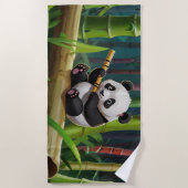 Baby Panda Beer Kunst voor Kinderen Strandlaken (Voorkant)