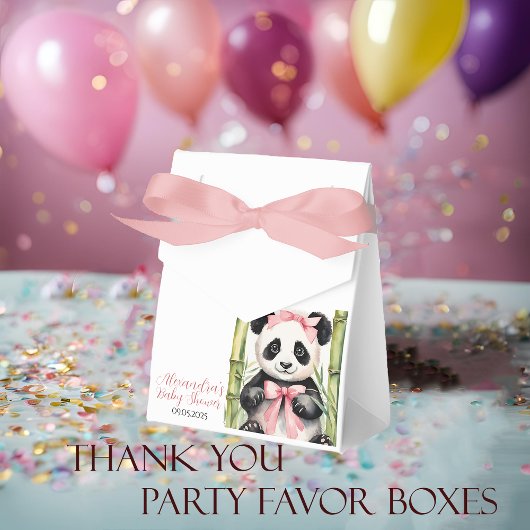 Baby Panda Beer Meisjes Baby shower Bedankdoosjes