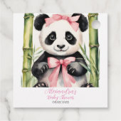 Baby Panda Beer Meisjes Baby shower Dank u Bedankjes Labels (Achterkant)
