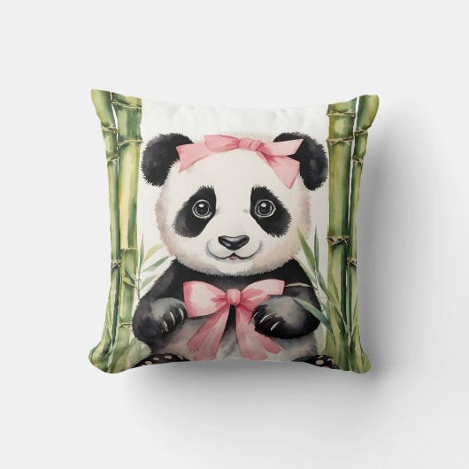 Baby Panda Beer meisjes Kussen (Voorkant)