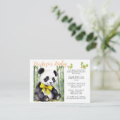 Baby Panda Boeken voor Baby Informatiekaartje (Staand voorkant)