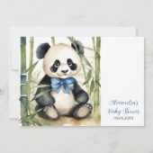 Baby Panda Boy Baby shower Uitnodiging (Achterkant)