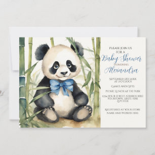 Baby Panda Boy Barly Wacht Baby shower Kaart