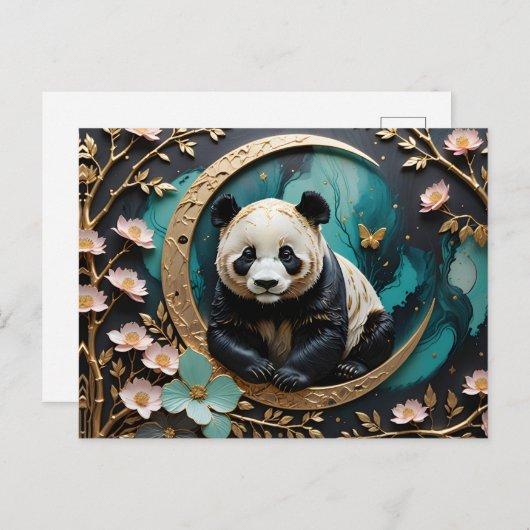 Baby Panda Briefkaart (Voorkant / Achterkant)