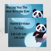 Baby Panda Bubbles, Briefkaart (Voorkant / Achterkant)