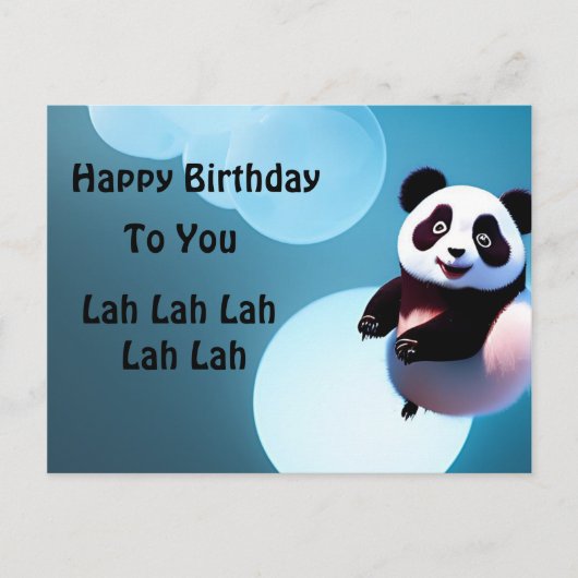 Baby Panda Bubbles, Briefkaart (Voorkant)