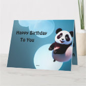 Baby Panda Bubbles, Jumbo Birthday Kaart (Achterkant)