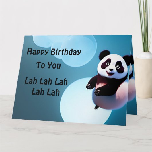 Baby Panda Bubbles, Jumbo Birthday Kaart (Voorkant)