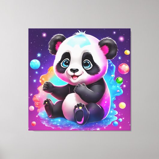 Baby Panda Canvas Afdruk (Voorkant)