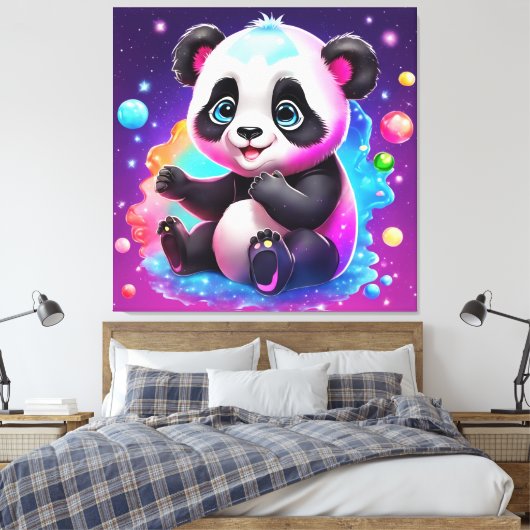 Baby Panda Canvas Afdruk (Insitu (Slaapkamer))