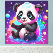 Baby Panda Canvas Afdruk (Insitu (Houten vloer))