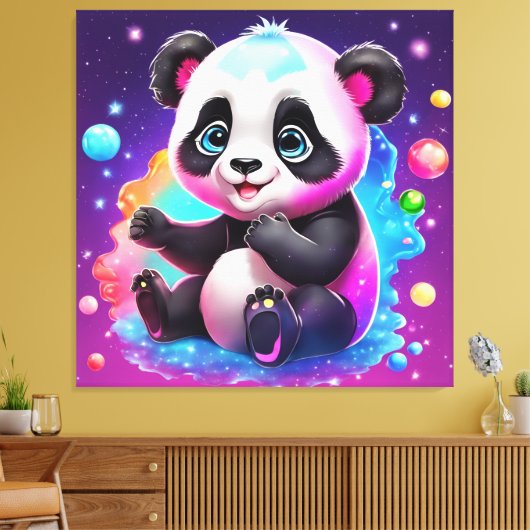 Baby Panda Canvas Afdruk (Insitu (Woonkamer))