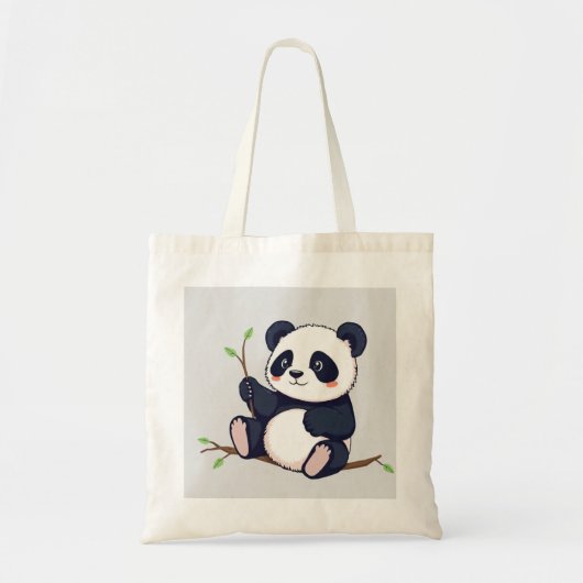 Baby Panda Canvas tas (Voorkant)