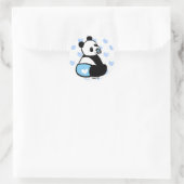 Baby Panda Cartoon Blauwe Luier Sticker (Tas)