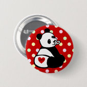 Baby Panda Cartoon Ronde Button 5,7 Cm (Voorkant /achterkant)