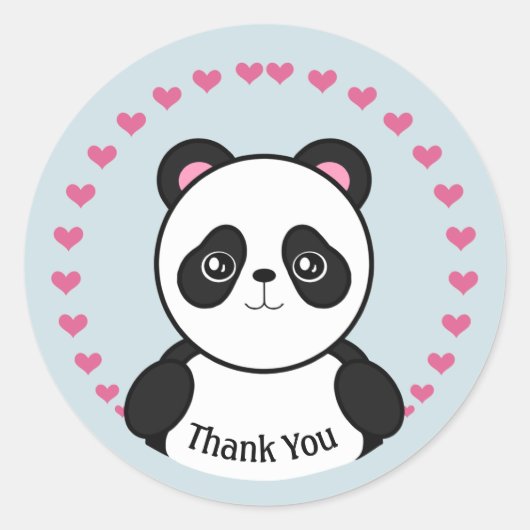 Baby Panda Dank u Stickers (Voorkant)