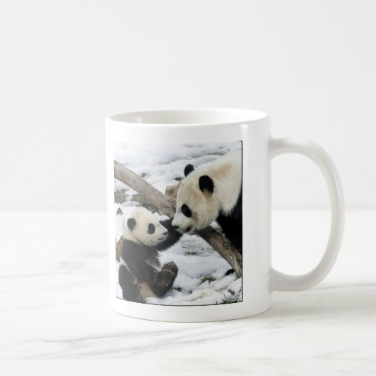 baby panda en moeder koffiemok (Rechts)