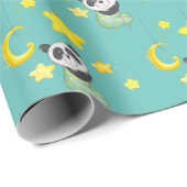 Baby Panda en Moon en Stars Cadeaupapier (Rol Hoek)