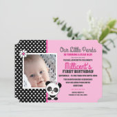 Baby Panda Foto Sjabloon Vervroegingen op dag van  Kaart (Staand voorkant)