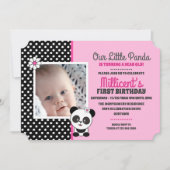 Baby Panda Foto Sjabloon Vervroegingen op dag van  Kaart (Voorkant)