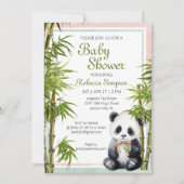 Baby Panda Genderneutrale Baby shower Uitnodiging (Voorkant)