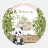 Baby Panda Geslachtsneutrale Baby shower Sticker (Voorkant)