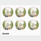 Baby Panda Geslachtsneutrale Baby shower Sticker (Vel)