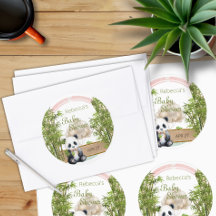 Baby Panda Geslachtsneutrale Baby shower Sticker