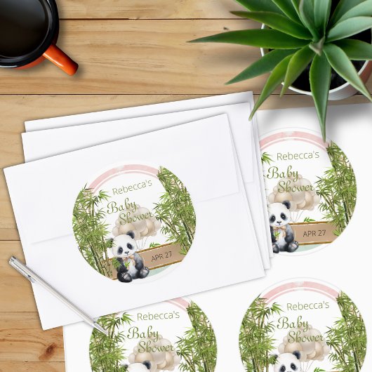 Baby Panda Geslachtsneutrale Baby shower Sticker