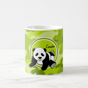 Baby Panda; heldere groene camo , camouflagewas Koffiemok