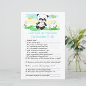 Baby panda Hoe goed ken je het baby shower spel? (Staand voorkant)