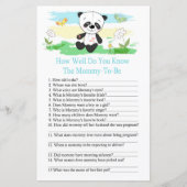 Baby panda Hoe goed ken je het baby shower spel? (Voorkant)