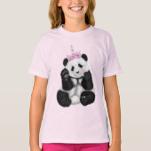 Baby panda in het pet unicorn t-shirt (Voorkant)