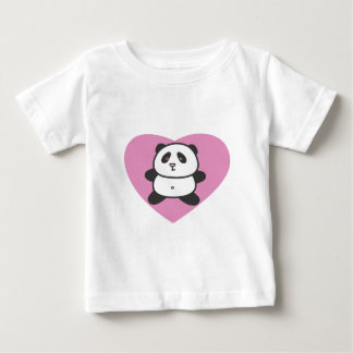 Baby Panda in roze hart peuters t Shirt