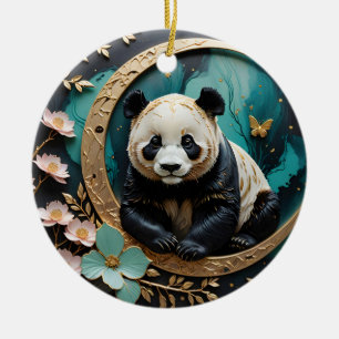 Baby Panda Keramisch Ornament