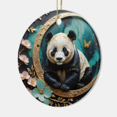 Baby Panda Keramisch Ornament (Links)