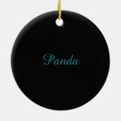 Baby Panda Keramisch Ornament (Achterkant)