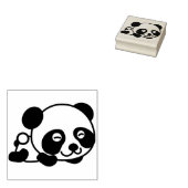 baby panda - kunststempel rubberstempel (Gestempeld)