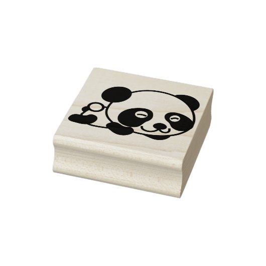baby panda - kunststempel rubberstempel (Stempel)