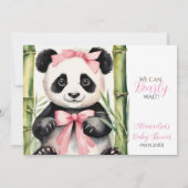 Baby Panda Meisje Barly Wacht Baby shower Kaart (Achterkant)
