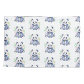 Baby Panda met bloemen Kussensloop (Achterkant)
