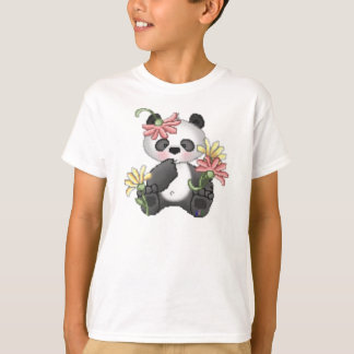 Baby Panda met bloemen T-shirt