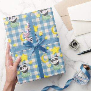 Baby Panda met Moon en Stars Cadeaupapier