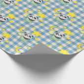 Baby Panda met Moon en Stars Cadeaupapier (Hoek)