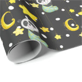 Baby Panda met Moon en Stars Cadeaupapier (Rol Hoek)