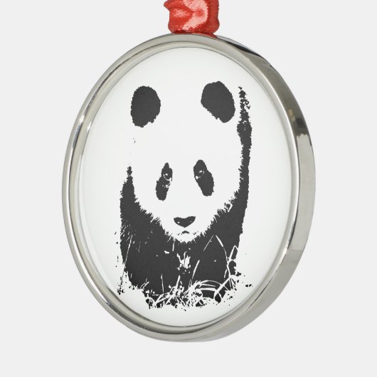 Baby Panda Metalen Ornament (Links)