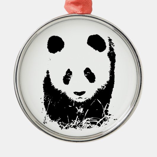Baby Panda Metalen Ornament (Voorkant)