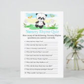 Baby panda Nursery Rhyme Quiz baby shower game (Staand voorkant)