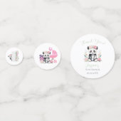 Baby Panda Peonies Oerwoud Baby shower Confetti (Achterkanten)