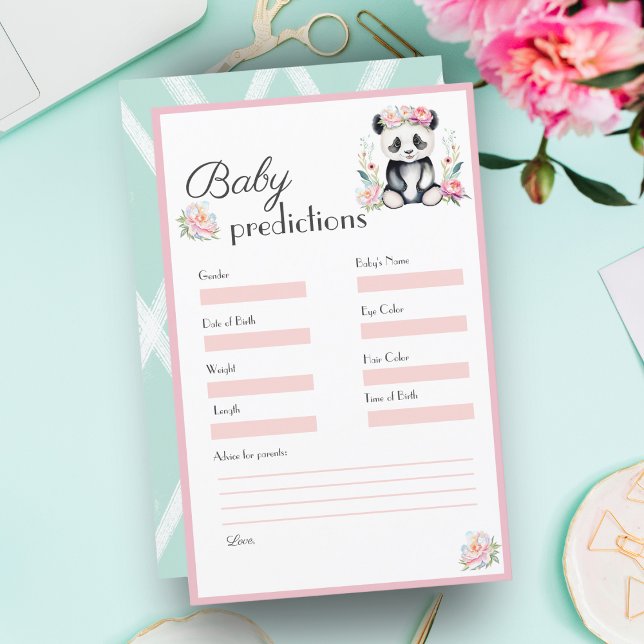Baby Panda Pioenen Oerwoud Baby voorspellingen (Serene baby panda amidst peonies, balloons, eucalyptus - perfect for baby predictions!

)